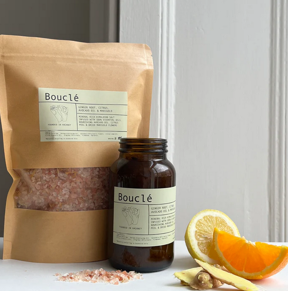 Ginger Root, Citrus, Avocado Oil & Marigold Bath Salts