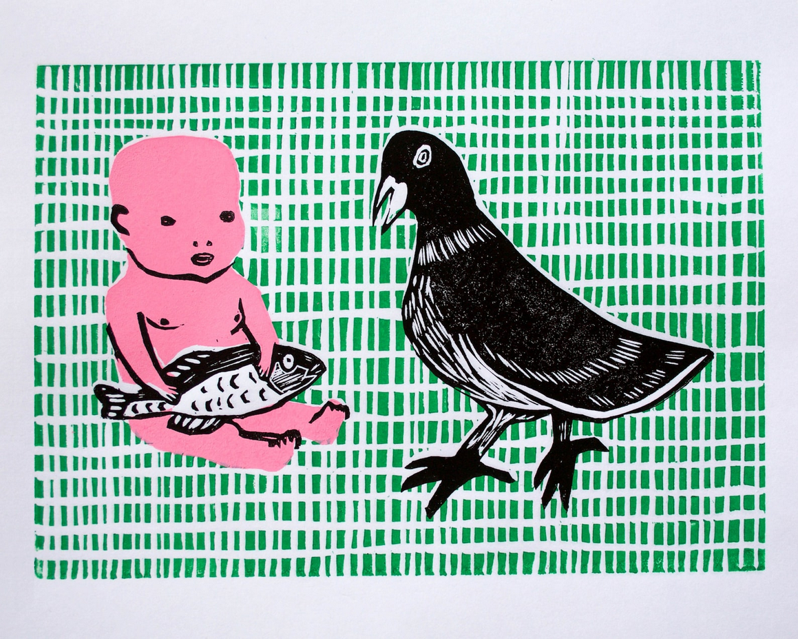 Baby & Pigeon