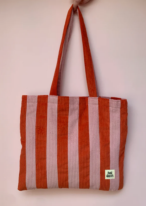 Pink & Orange Stripe Tote