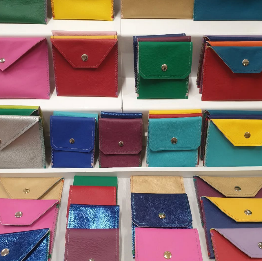Faux Leather Square Pocket Purse