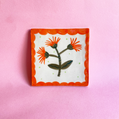 Wildflower Ceramic Tiles - Thistle