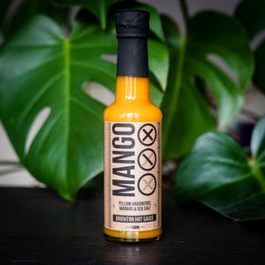 Bottle mango flavoured hot sauce by Brighton Hot Sauce Co