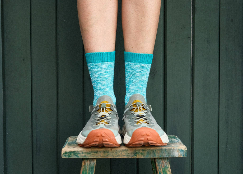 Turquoise Classic Slub Socks