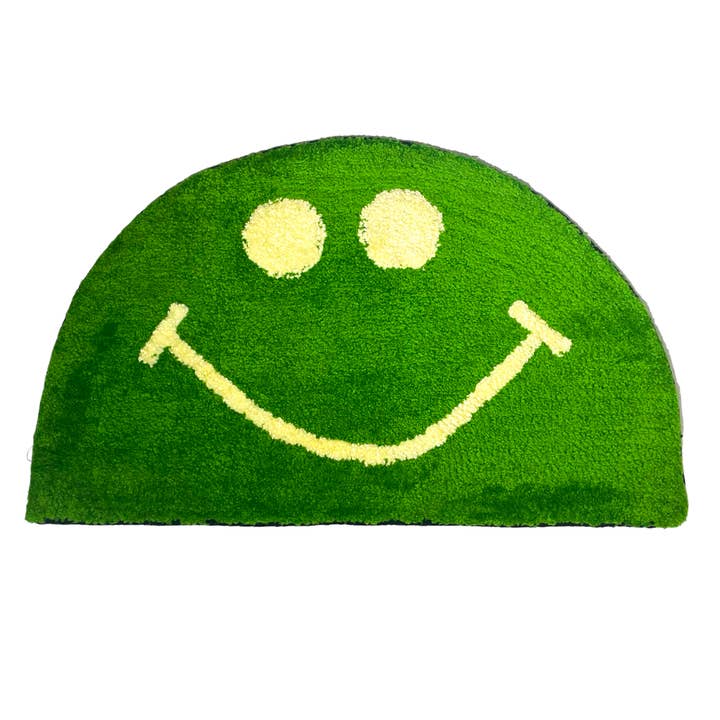 Green Happy Face Rug – Neighbourhood Store