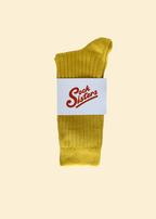 Yellow Wide Rib Socks