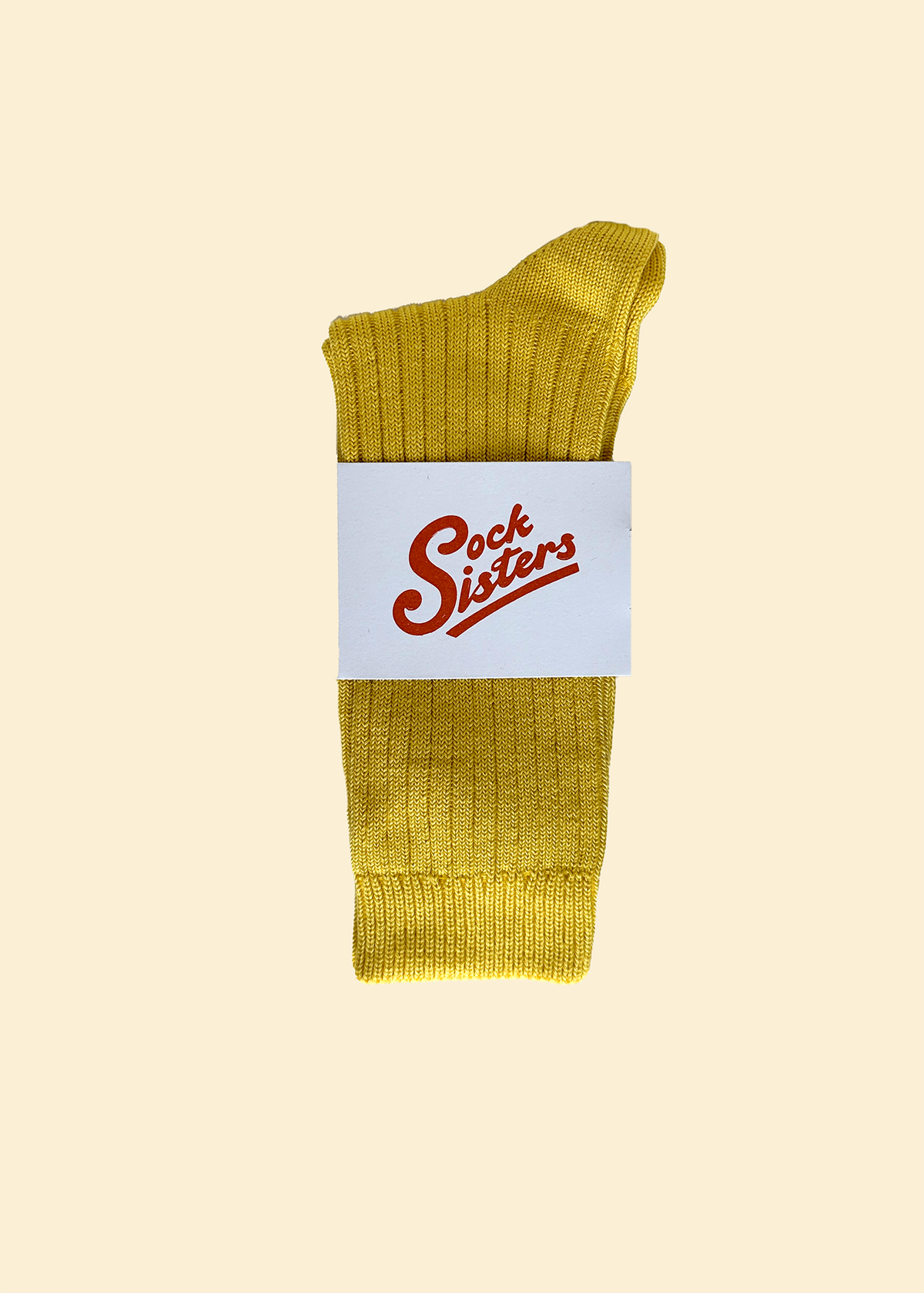 Yellow Wide Rib Socks