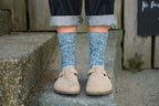 Blue Chunky Knit Socks