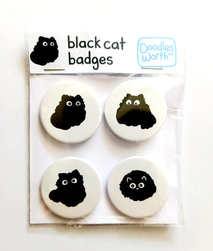 Black Cat Badge Set