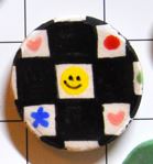 Fridge magnet checkerboard Black