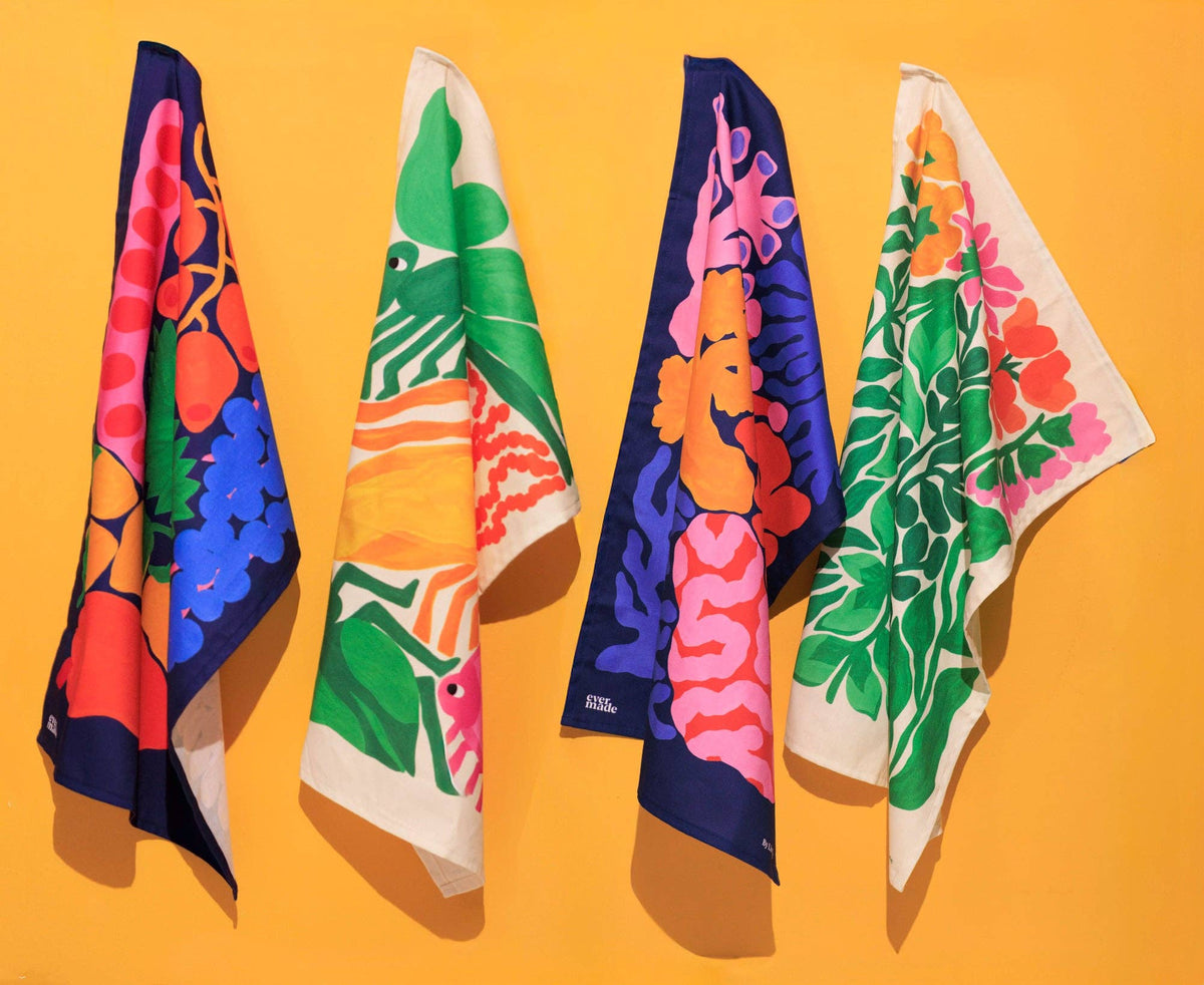 Wildflower Regeneration Tea Towel by Liv Lee