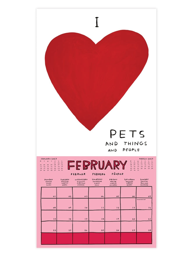 Official and Exclusive David Shrigley 2027 Calendar - PRE-ORDER