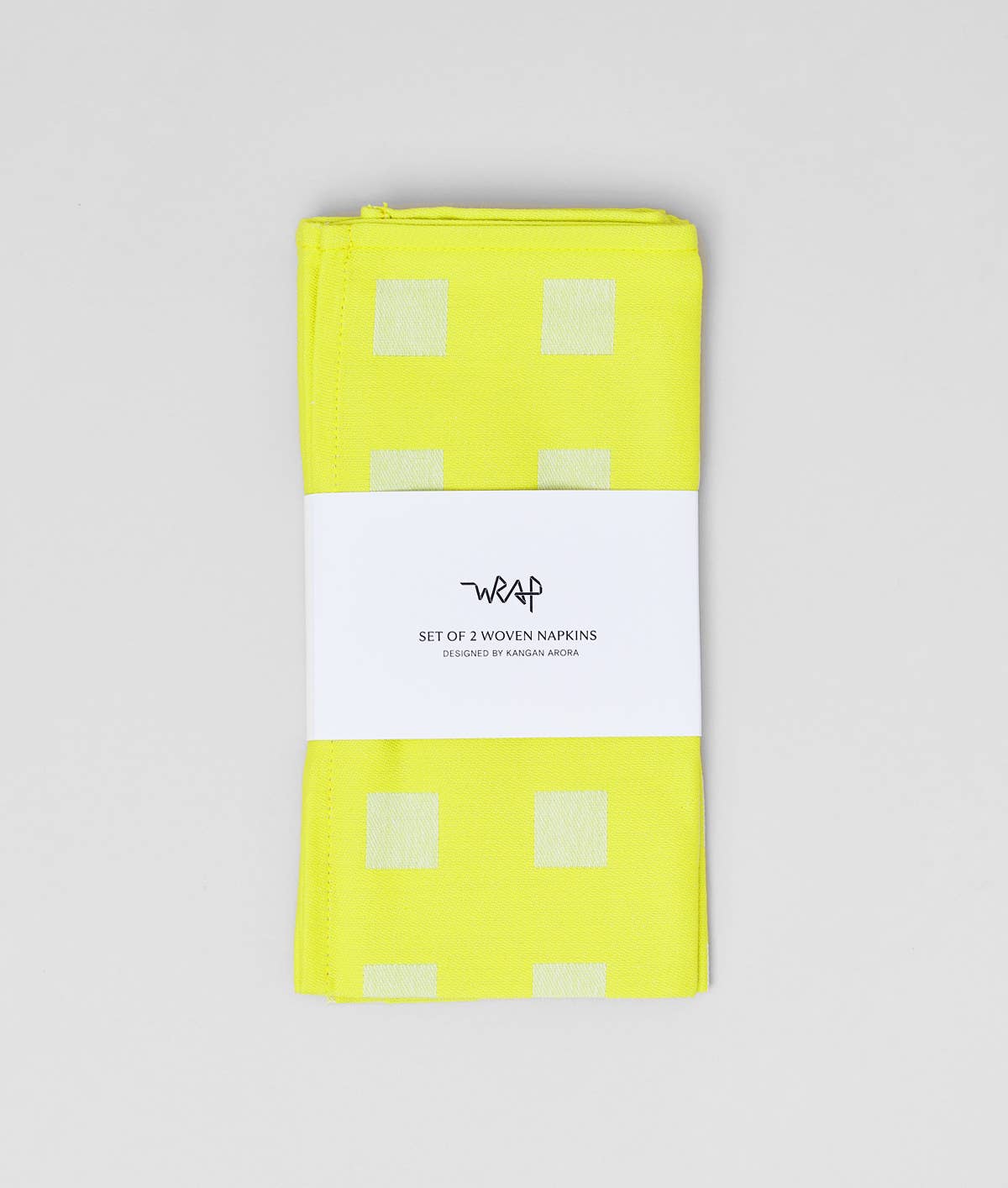 Squares Yellow/Soft Aqua Napkin Set