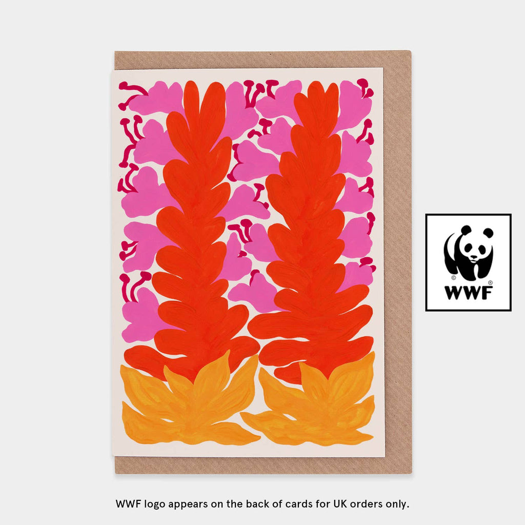 Bromeliad Flowers WWF Greetings Card