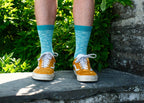 Turquoise Classic Slub Socks
