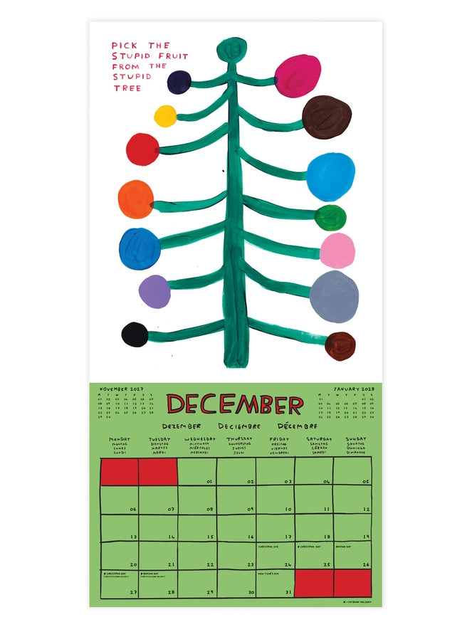 Official and Exclusive David Shrigley 2027 Calendar - PRE-ORDER