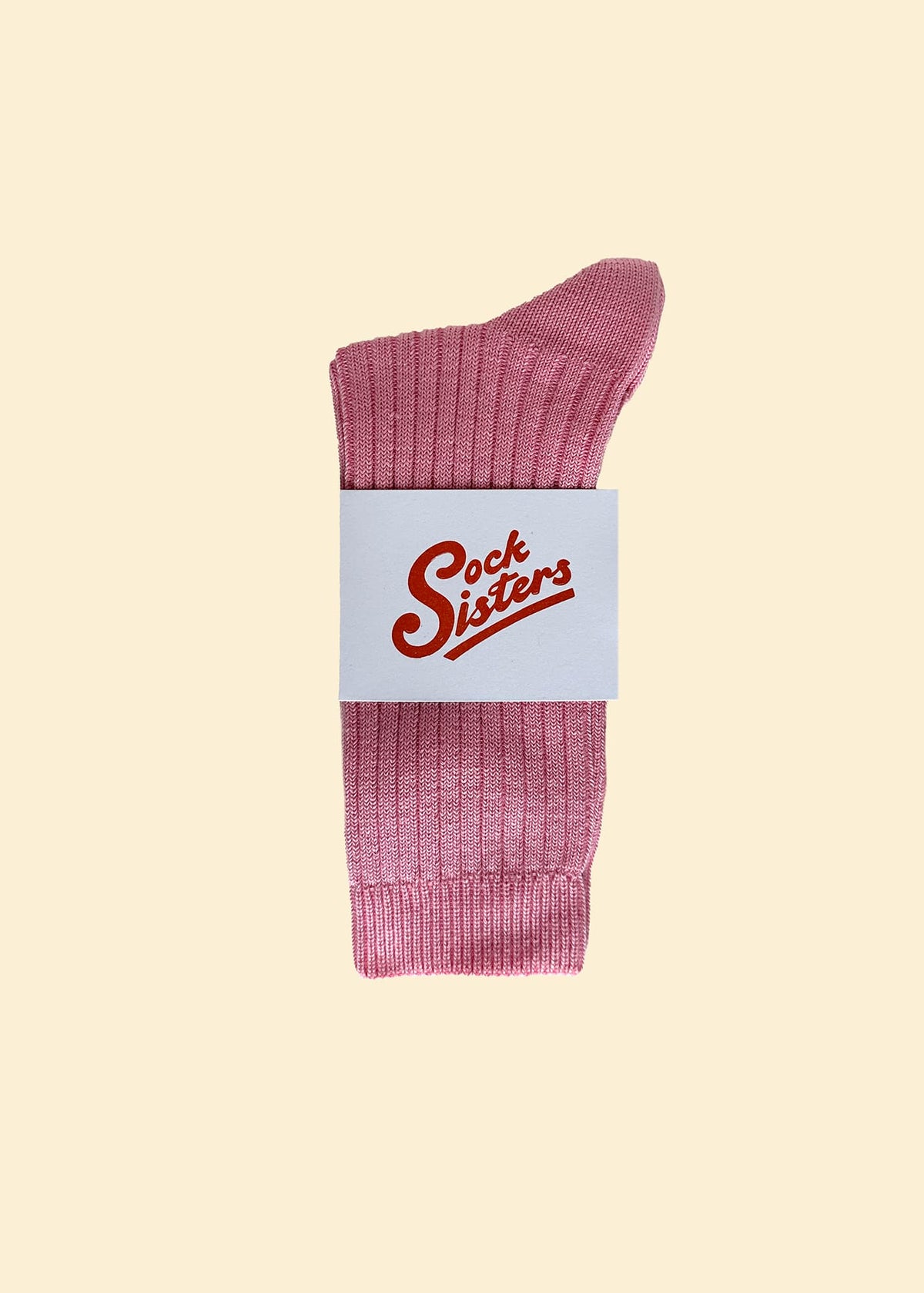 Pink Wide Rib Socks