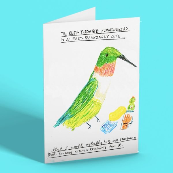 The Ruby-Throated Hummingbird Card