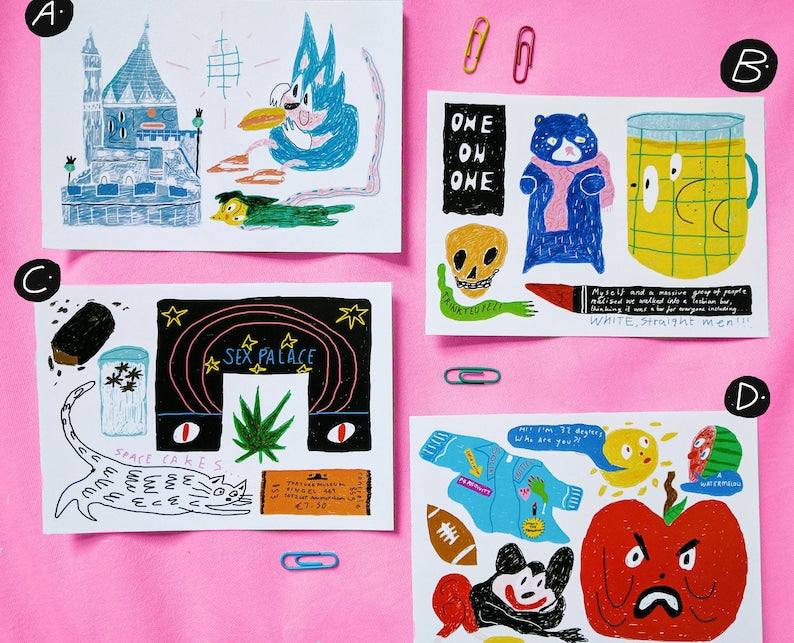 Autobiographical Travels Postcard - Berlin