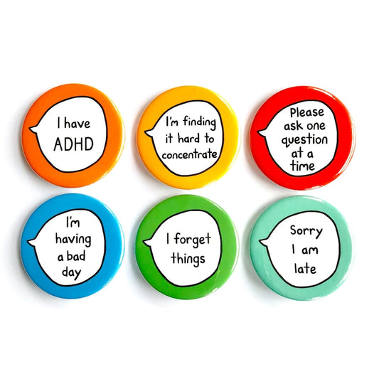 ADHD Pin Badge  Kit (in packaging)