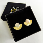 Silver + Brass Art Deco Studs-Neighbourhood Store 