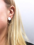 Medium silver disc with brass hoop-Neighbourhood Store 