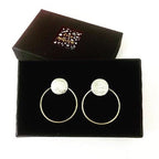 Medium silver disc with brass hoop-Neighbourhood Store 