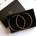 Large hammered copper hoops