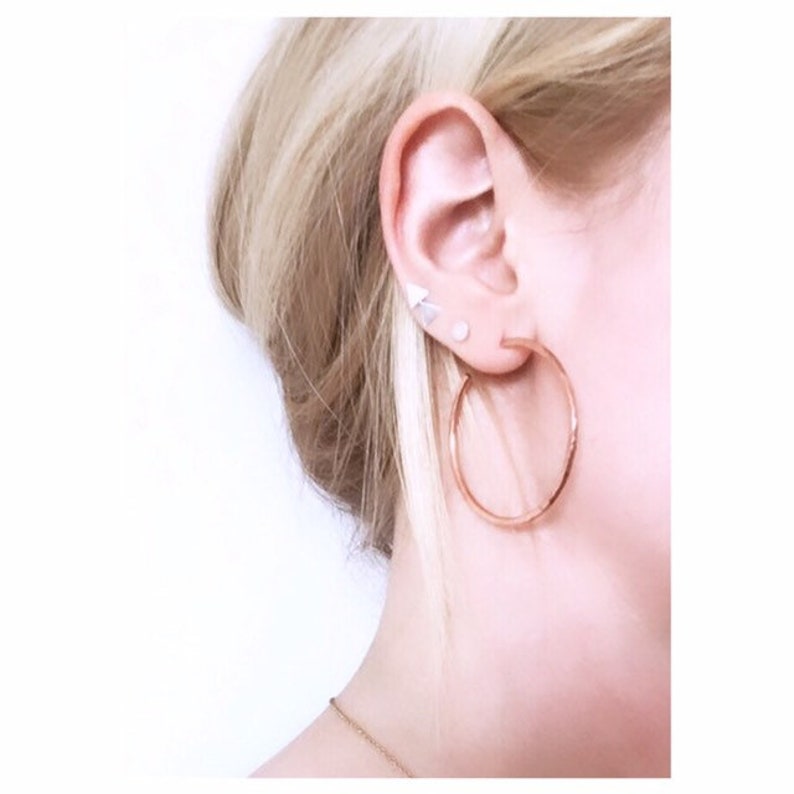 Medium Copper Hoops