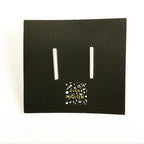 Small silver bar ear climbers earrings