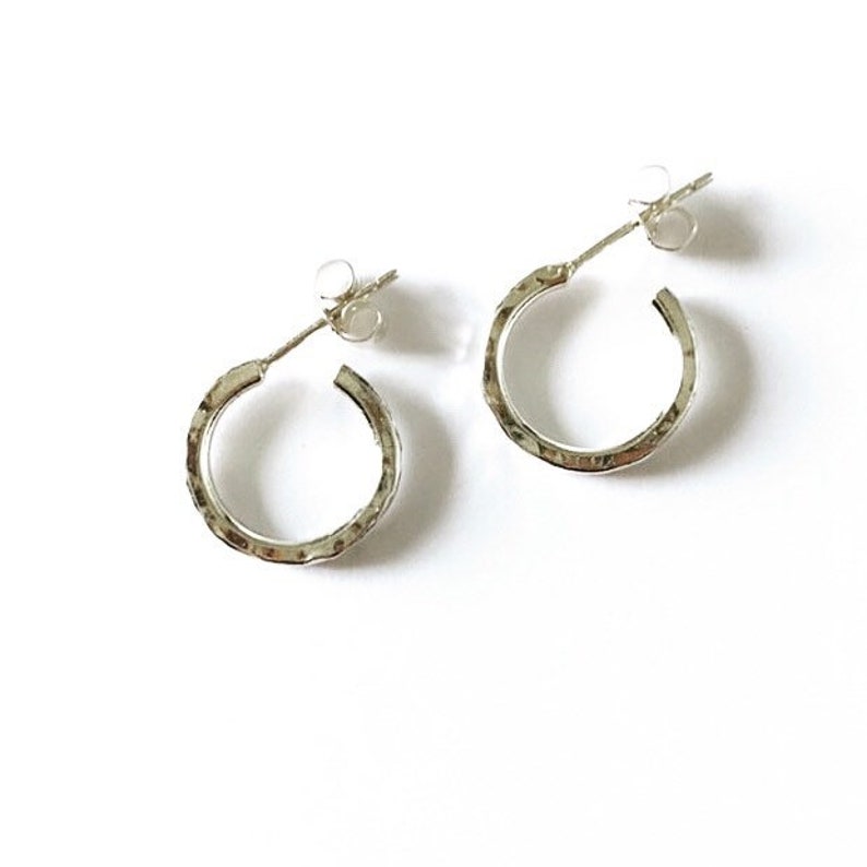 Xs hammered silver hoops-Neighbourhood Store 