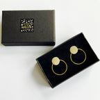 Medium silver disc with brass hoop-Neighbourhood Store 