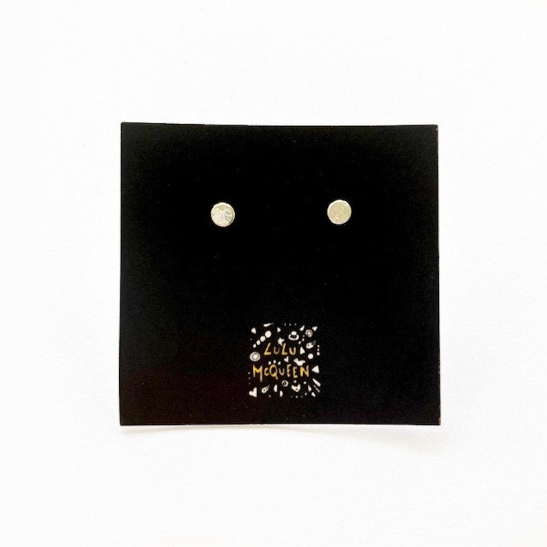 Tiny silver circle studs