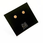Small copper disc studs earrings