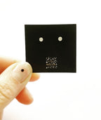 Small hammered silver circle studs