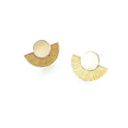 Silver + Brass Art Deco Studs-Neighbourhood Store 