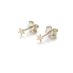 Tiny Hammered Star Studs