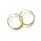 Small Octagonal brass hoops