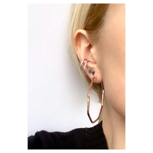 Sterling silver ear cuff pair
