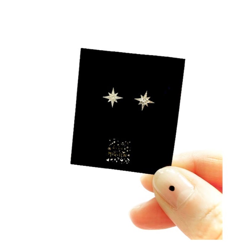 8 Point star stud earrings