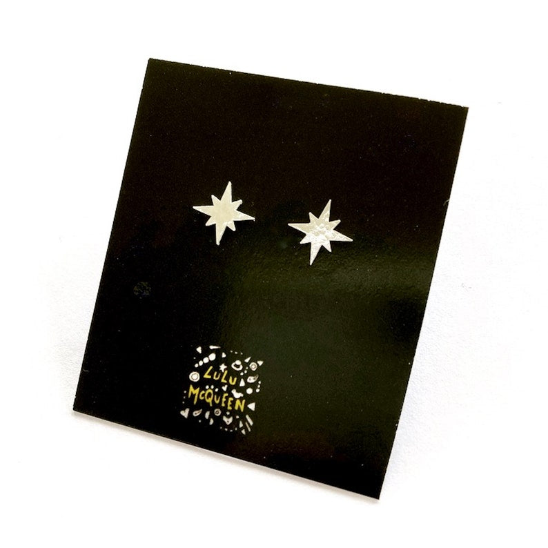 8 Point star stud earrings