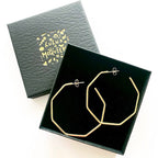 Medium Octagonal brass hoops