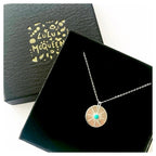 Turquoise star silver necklace