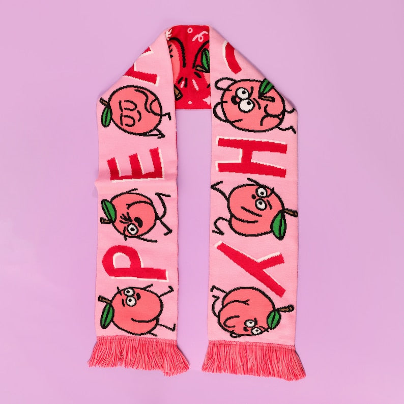 Lil' Peach Scarf Cute Pink Peaches-Neighbourhood Store 