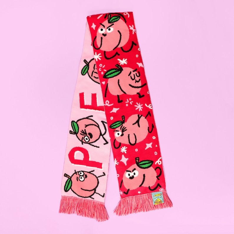Lil' Peach Scarf Cute Pink Peaches-Neighbourhood Store 