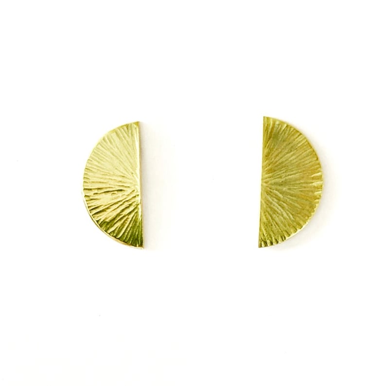 Semi circle brass studs