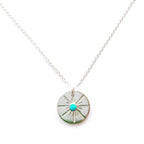 Turquoise star silver necklace