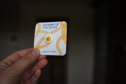 Egg Smiling - Handmade Pin badge