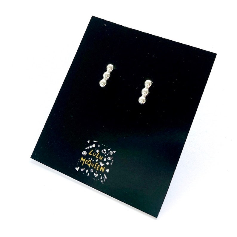 Silver ball stud earrings