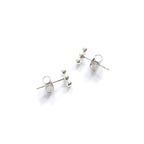 Silver ball stud earrings