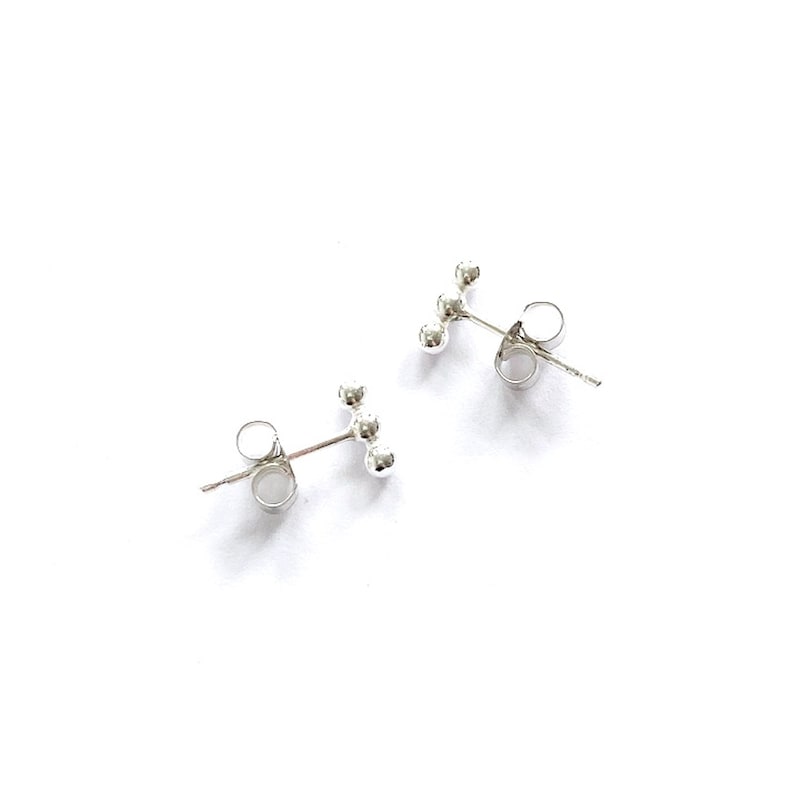 Silver ball stud earrings